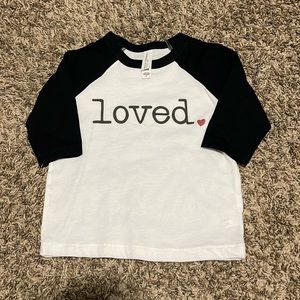 3/4 quarter screen printed boys 3T shirt